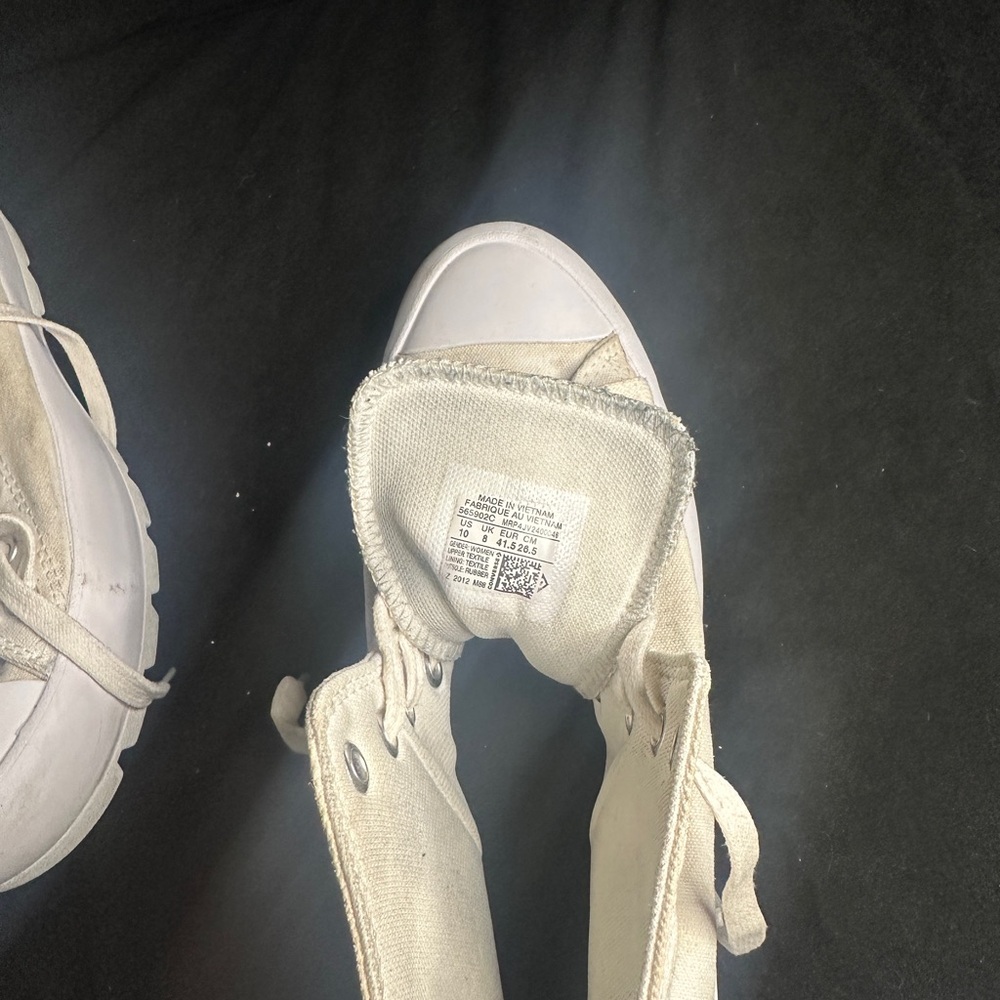 Classic White converse all star platforms-size 10-#413 - Picture 4 of 4